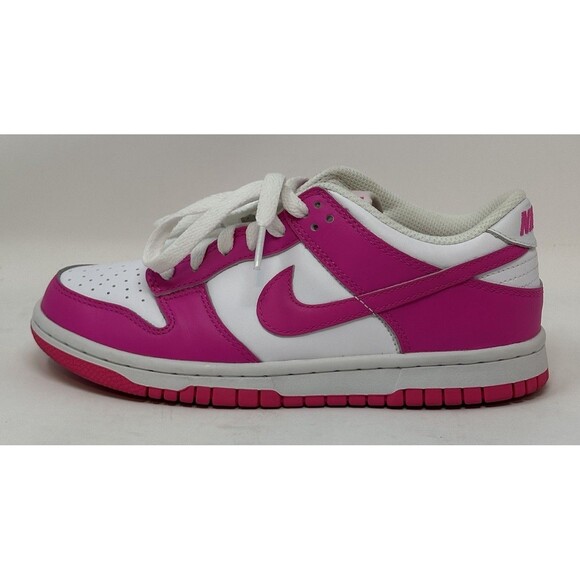 Nike Dunk Low Laser Fuchsia Sneakers 4.5Y Women’s 6 Pink GS Shoes FB9109-102 - Picture 9 of 12
